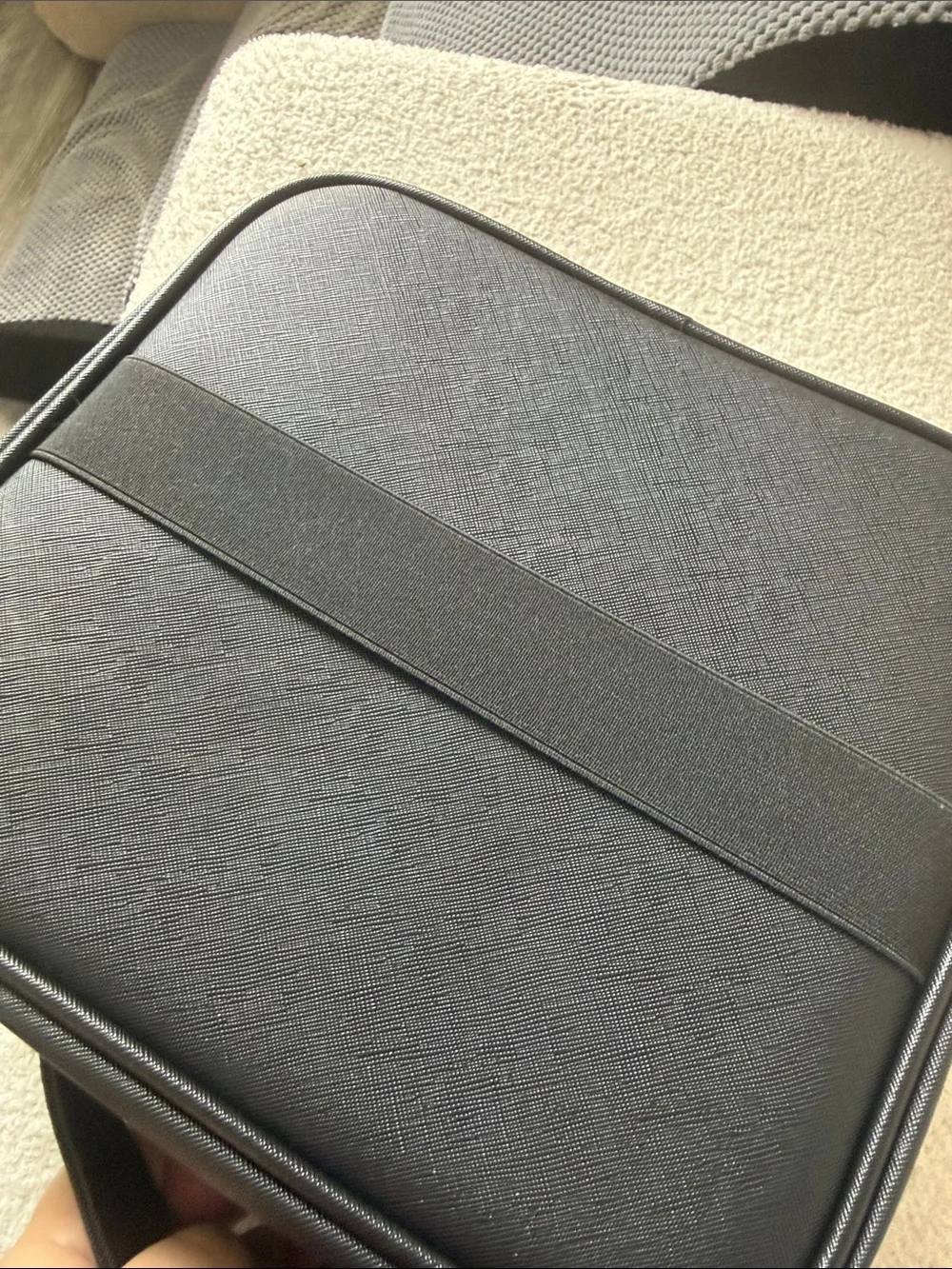 iHome Black Travel Storage Case with Top Handle and Gold Logo